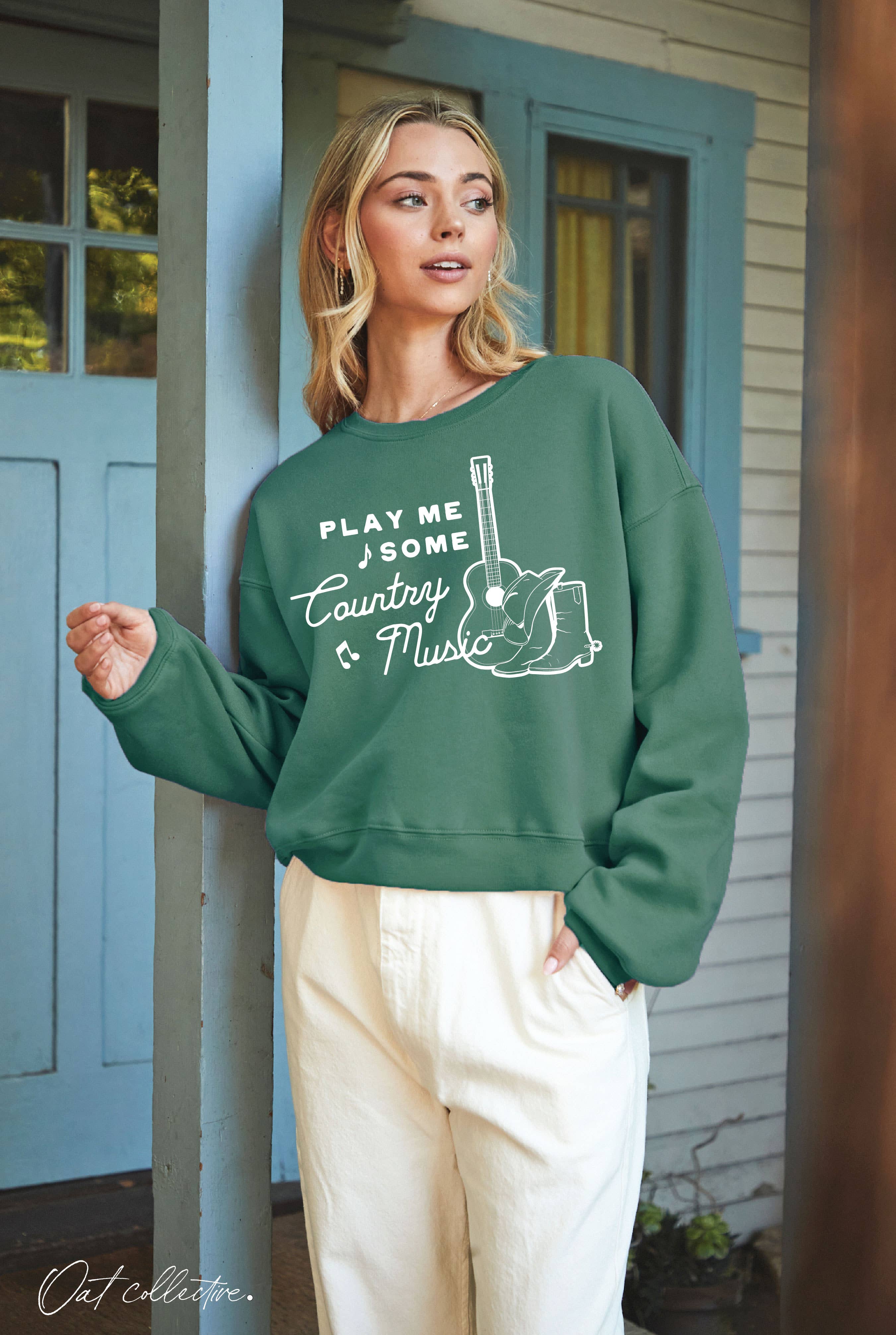 OAT COLLECTIVE - Wholesale Grafisch sweatshirt - Dames - SPEEL WAT COUNTRYMUZIEK VOOR ME Mid Graphic Sweatshirt7