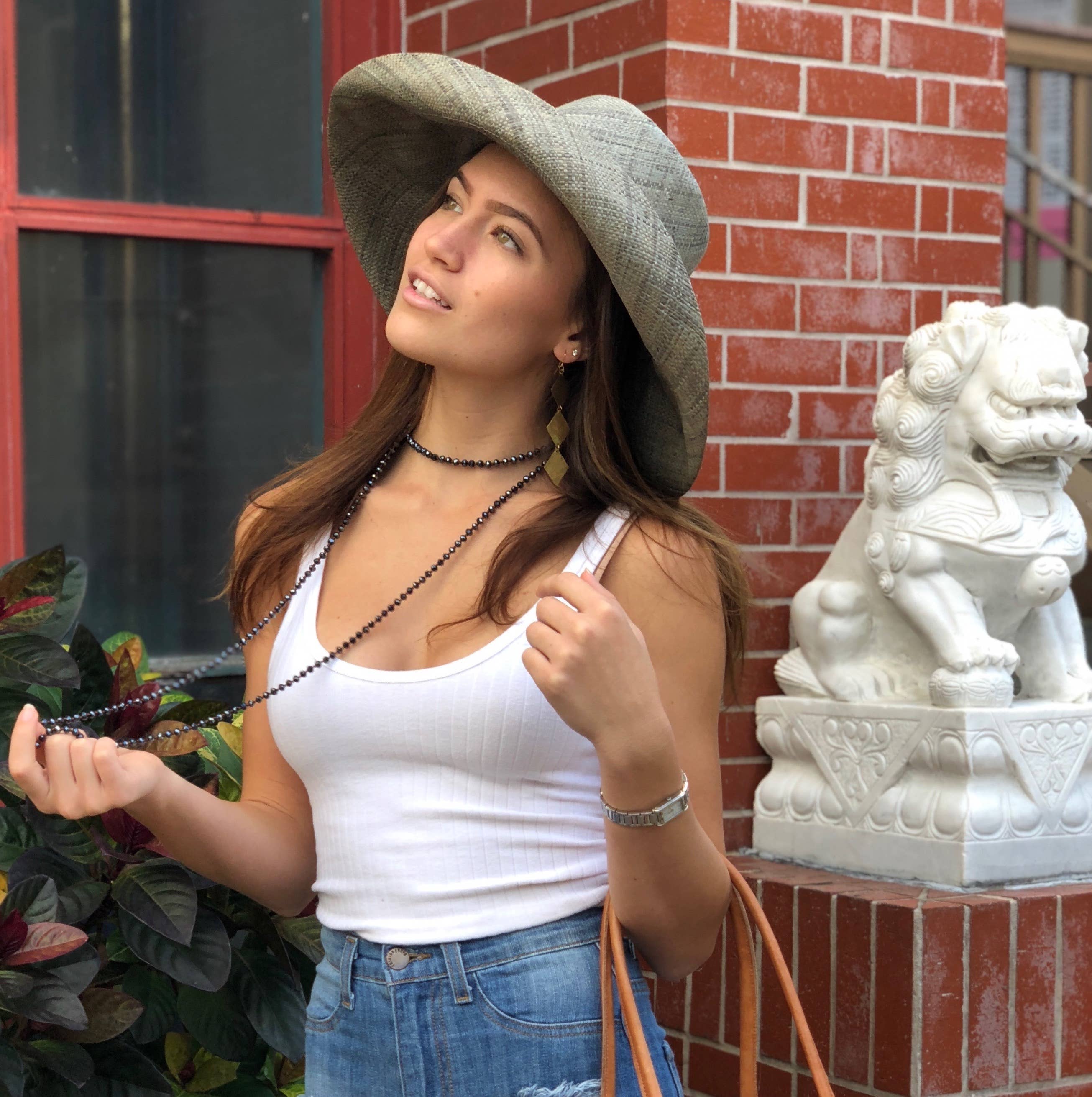 Shebobo - Wholesale Straw Hat - Women's - Monica 5" & 7" Wide Brim Solid Color Packable Straw Sun Hats14