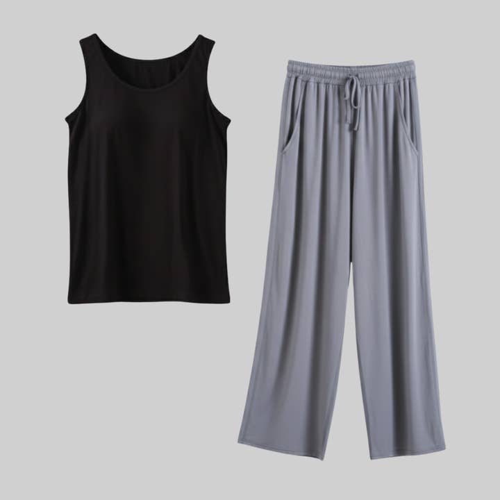 Modal Built-In Bra Tank & Lounge Pants Set –Everyday Comfort for wholesale by DrifWoo
