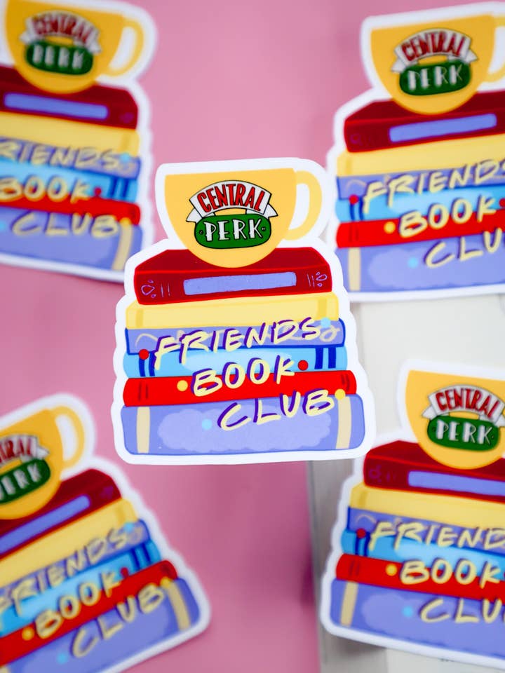 Friends Book Club Sticker for wholesale by Furever Booked