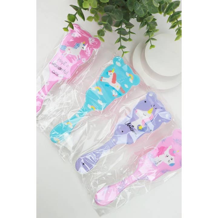 Assorted Color Kids Unicorn Hair Comb for wholesale on Faire4