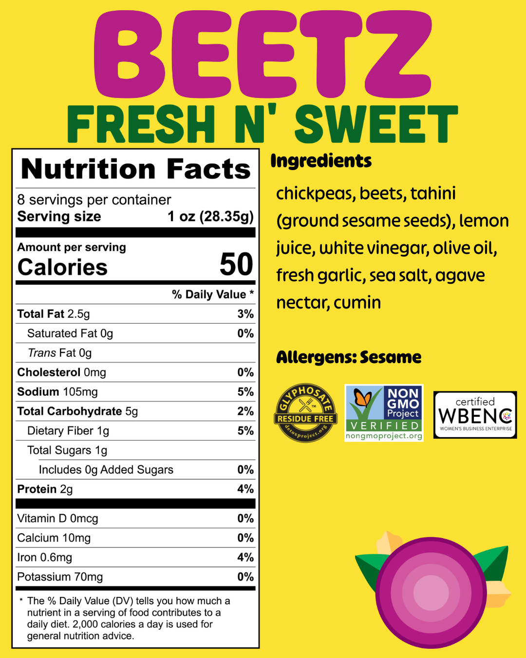 Hummus Goodness - Wholesale Dip - BEETZ HUMMUS 2