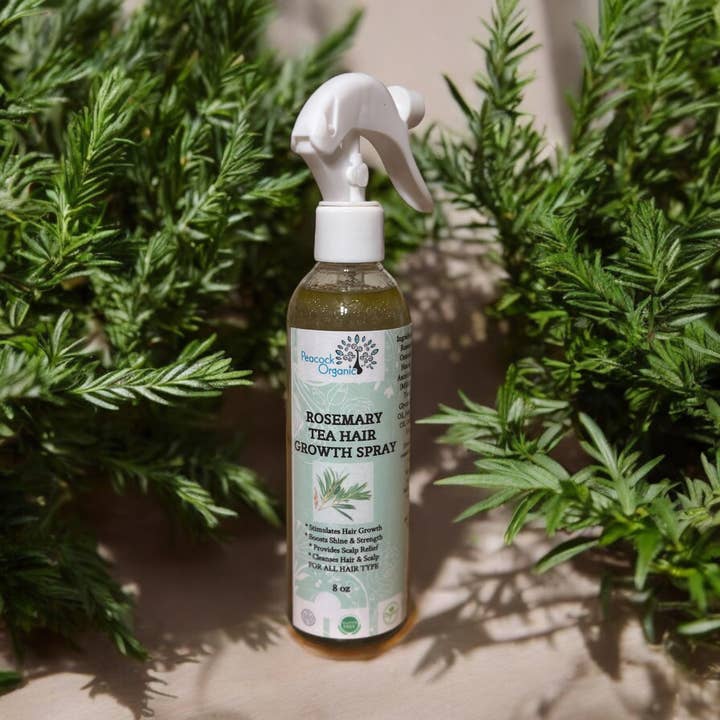 Peacock Organic - Wholesale Hair Spray - Rosemary Tea Spray Infused Aloe Vera, MSM & Biotin