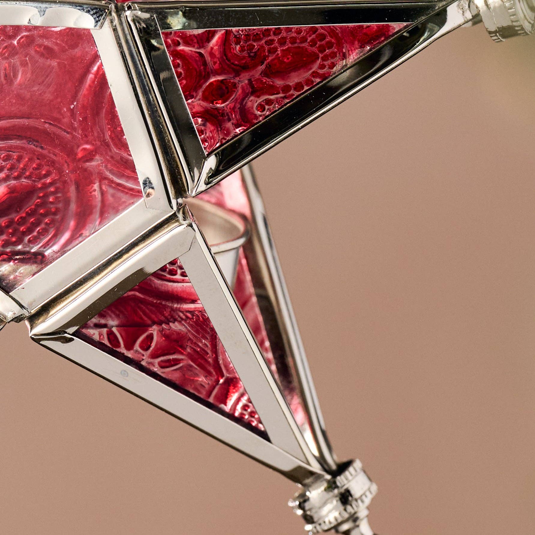 Ten Thousand Villages - Wholesale Ornament - Starlight Candleholder Ornament - Red3