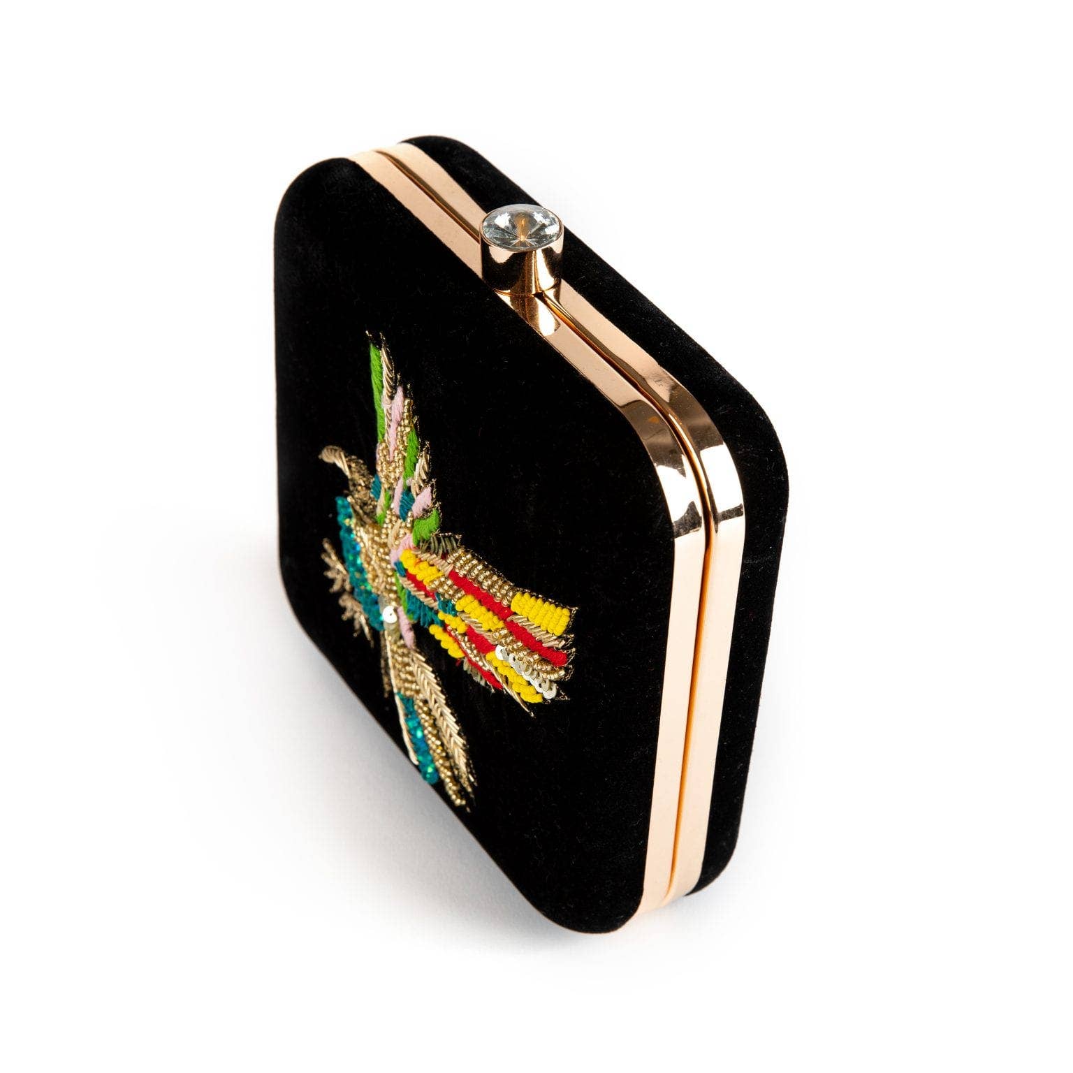 Samser Designs - Wholesale Crossbody Bag - Women's - Lone Bird Black Velvet Crossbody Bag for Women1