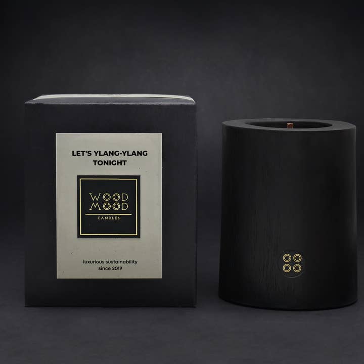 WOOD MOOD - Wholesale Jar/Filled Candle - Let's Ylang-Ylang Tonight | refillable candle with ess. oil0