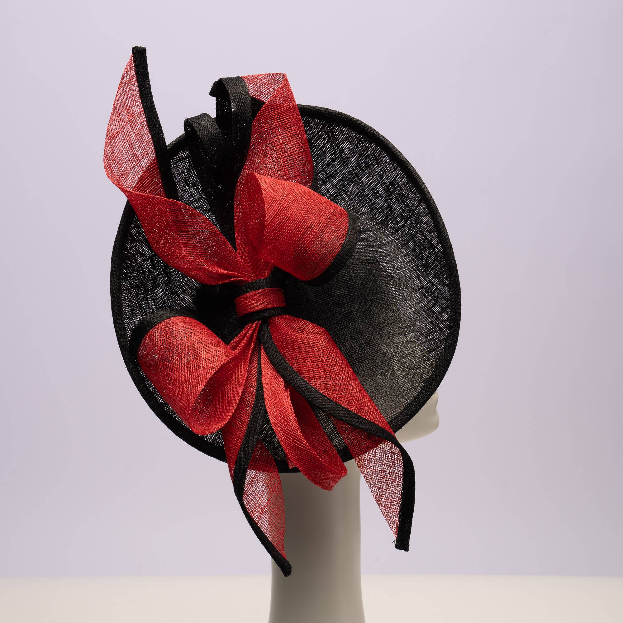 KaKyCo - Wholesale Fascinator Hat - Women's - Two Tone Bow On Top Of Sinamay Saucer Fascinator | 10208313