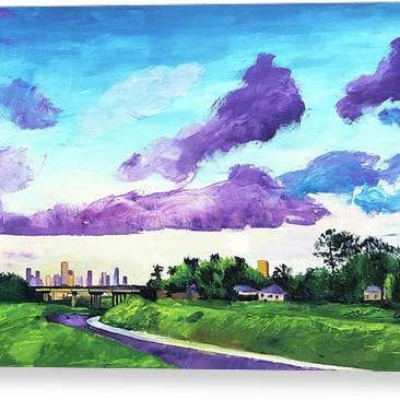 Disrupted Serenity Little White Oak Bayou - Billede på lærred for engroshandel hos Lauren Luna Ltd Co.