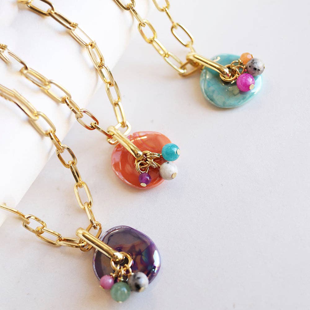 ÉMOLO - Vendita all'ingrosso Collana con ciondolo/pendaglio - Collana corta con catena CLAY8