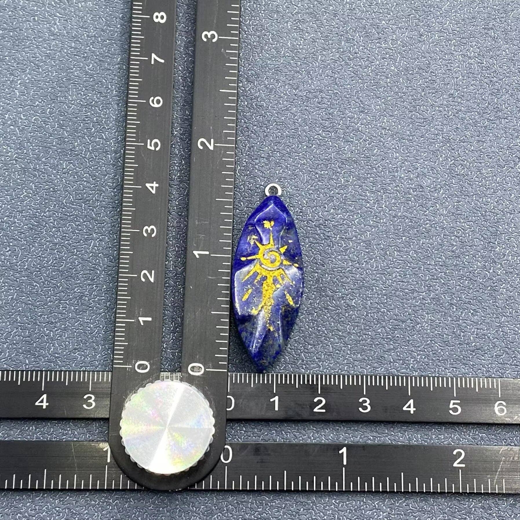 Mio Queena - Wholesale Spiritual Stone/Crystal - Sun Rune Natural Stone Crystal Pendant Pendulum - CS4