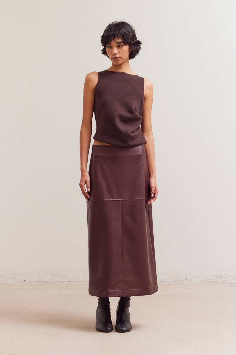 Grade & Gather – Top de malha - Mulher por atacado – 42113 - TOP DE MALHA SEM MANGAS COM FRANZIDO LATERAL ASSIMÉTRICO11