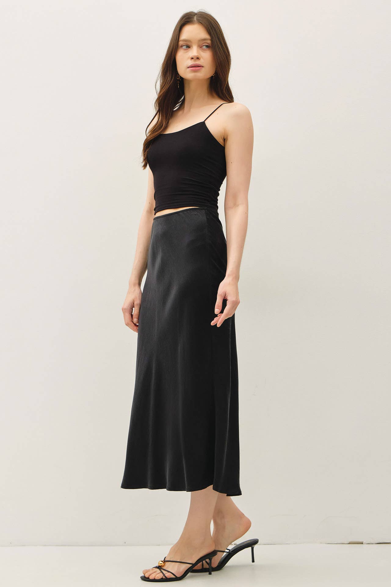 Be Cool - Vente Jupe – femme - JUPE MIDI EN SUÉDINE AVEC TAILLE ÉLASTIQUE7