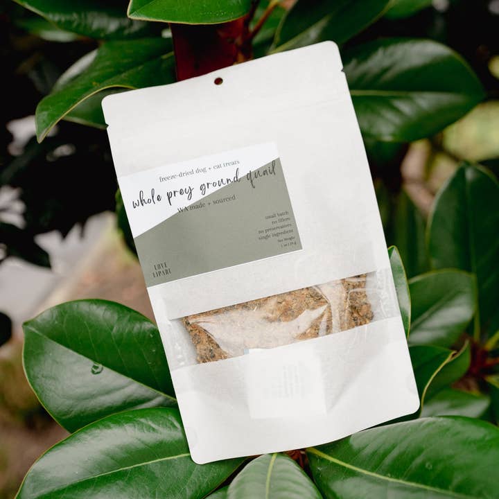 Love Liparu - Wholesale Pet Treats - Dog - WHOLE PREY GROUND QUAIL | Freeze-Dried Dog + Cat Treat