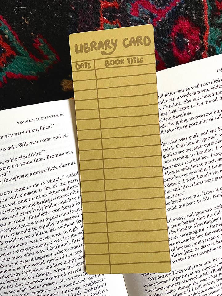 Marque-page Library Card Book Tracker pour la vente par Steele Creative Co