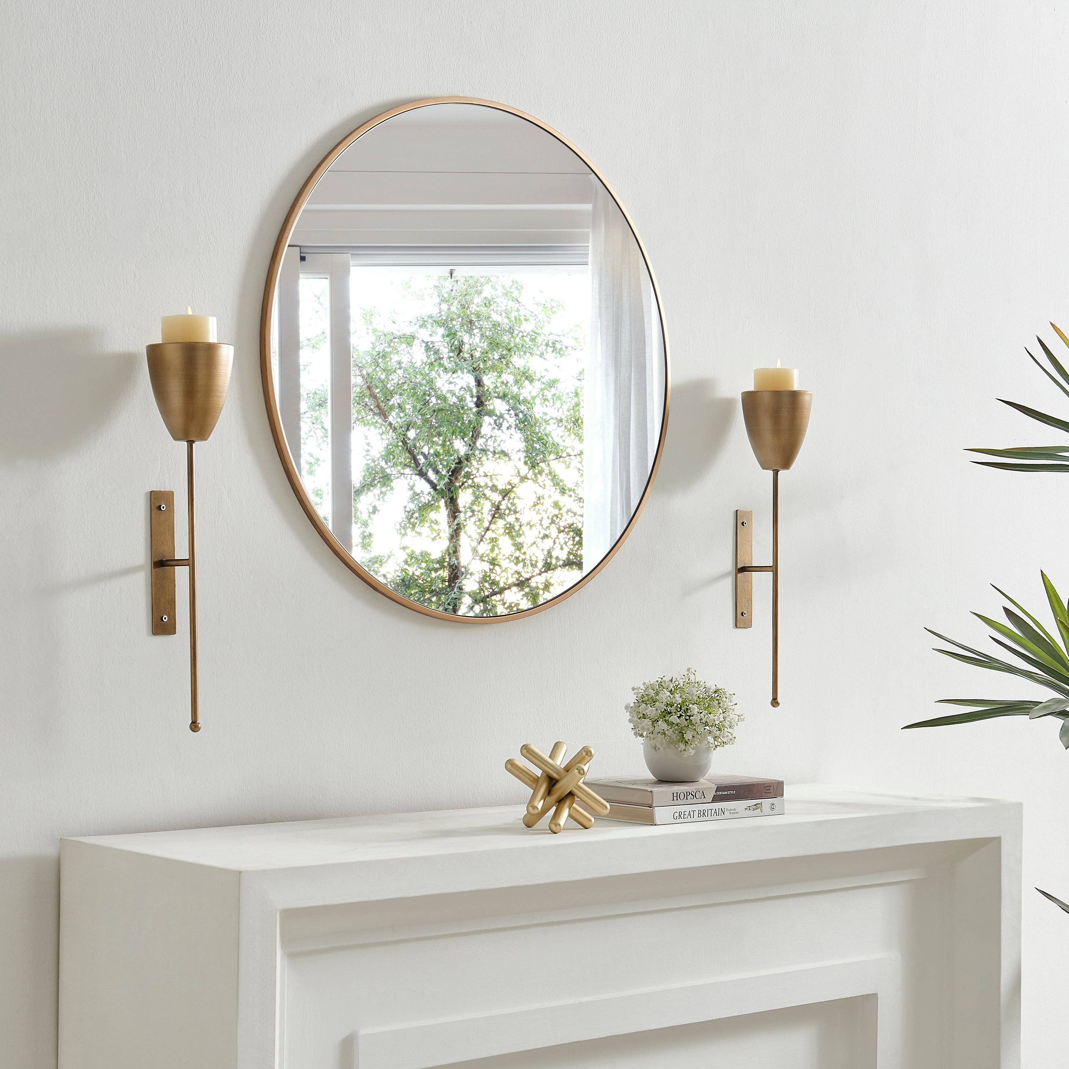 Danya B - Wholesale Sconce - Antique Brass Wall Candle Sconces (Set of 2)4