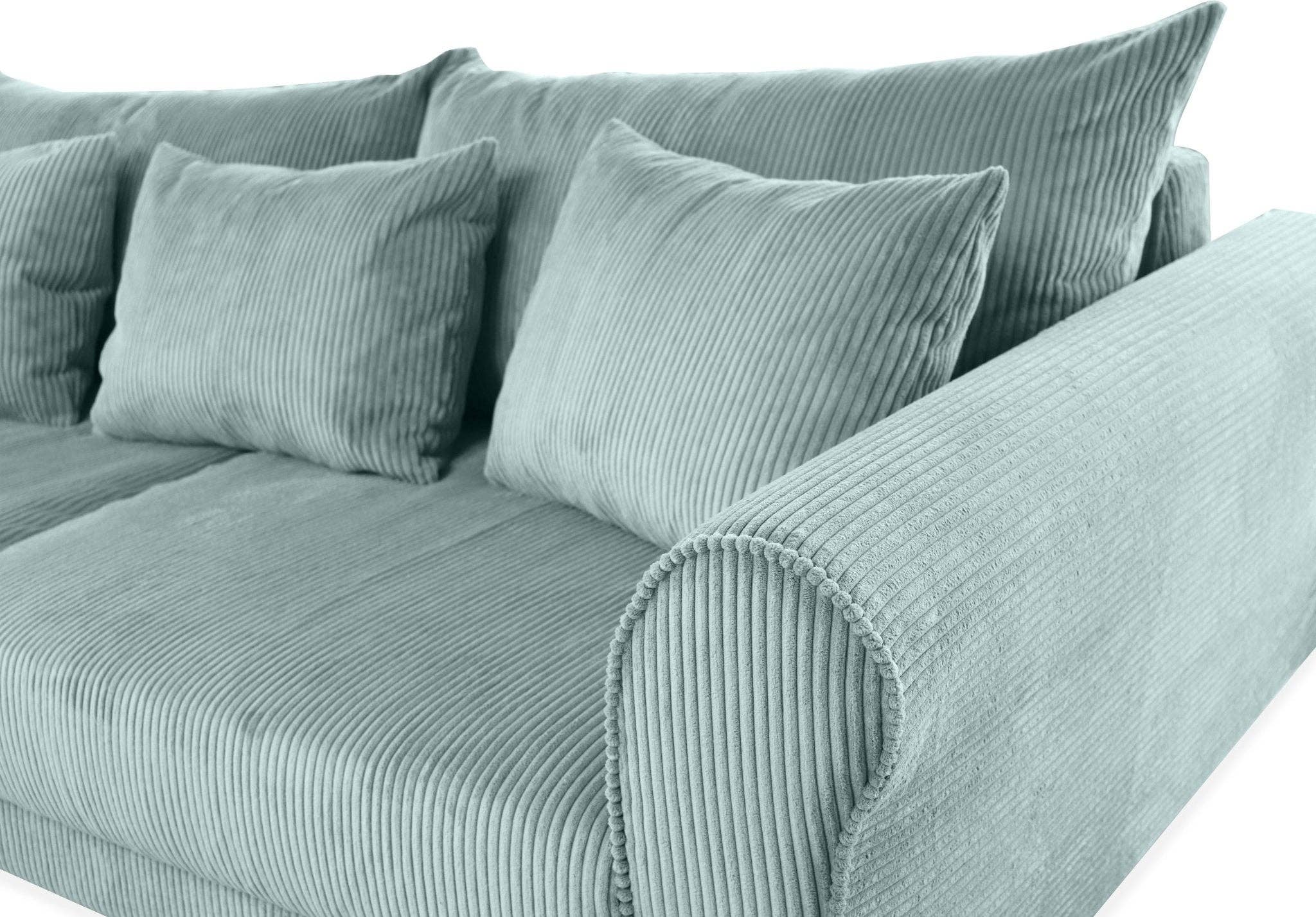 SCANDINAVIAN STORIES by MARTON - Wholesale Sofa - Turku 4-seater sofa/sofa bed Corduroy, Dusty Blue, removable & washable covers13