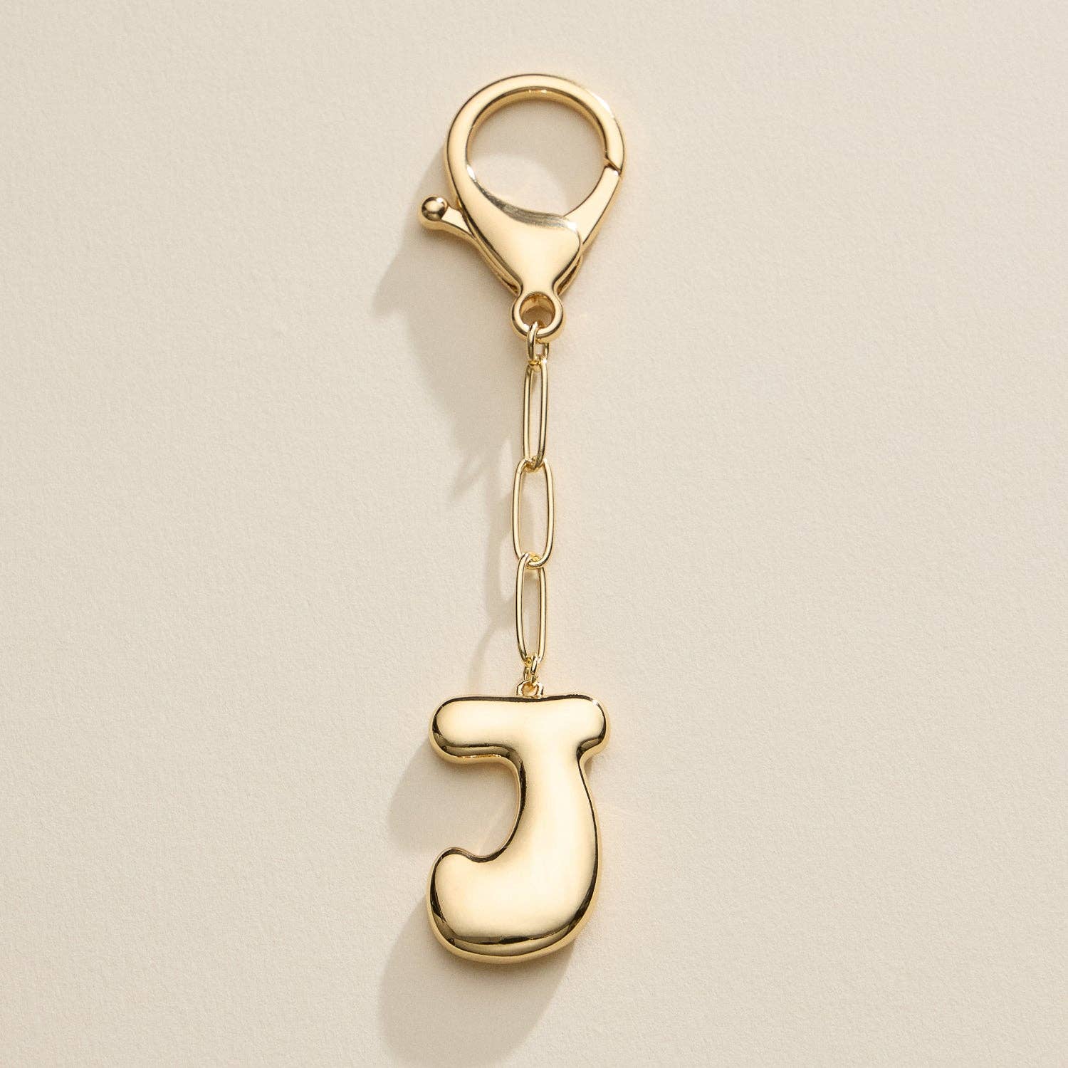Lilla Haven - Wholesale Keychain - Women's - Bubble Letter Initial Keychain – Gold and Silver Tone Personalized Charm27