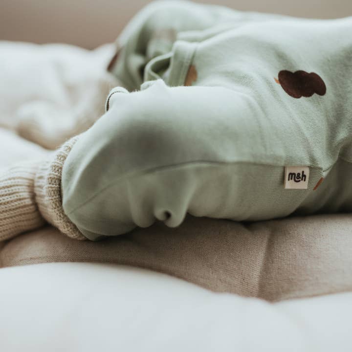 Mini & Humble - Wholesale Jumpsuit - Baby - 100% Organic Cotton Footless Romper in Sage2