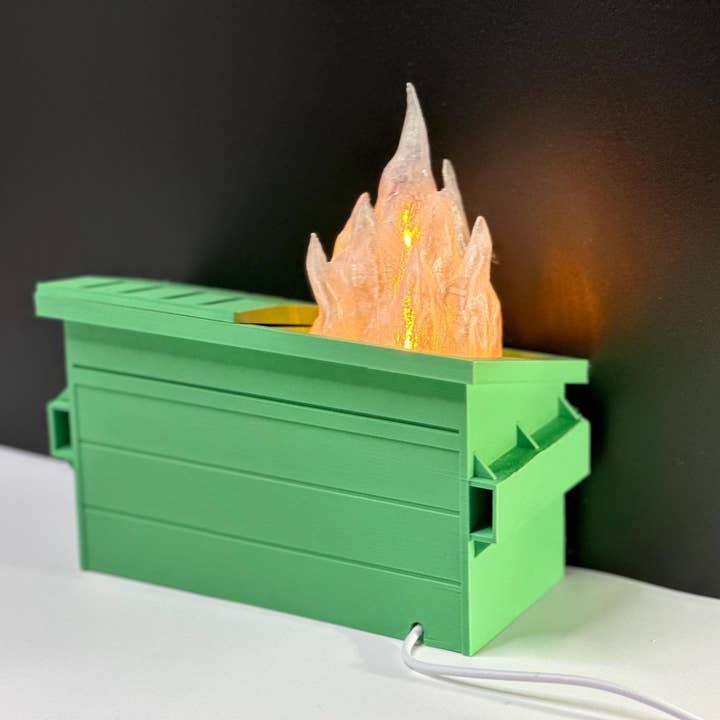 <3 Studio – wholesale Accent/desk lamp – Customizable Dumpster Fire Desk Organizer Lamp5