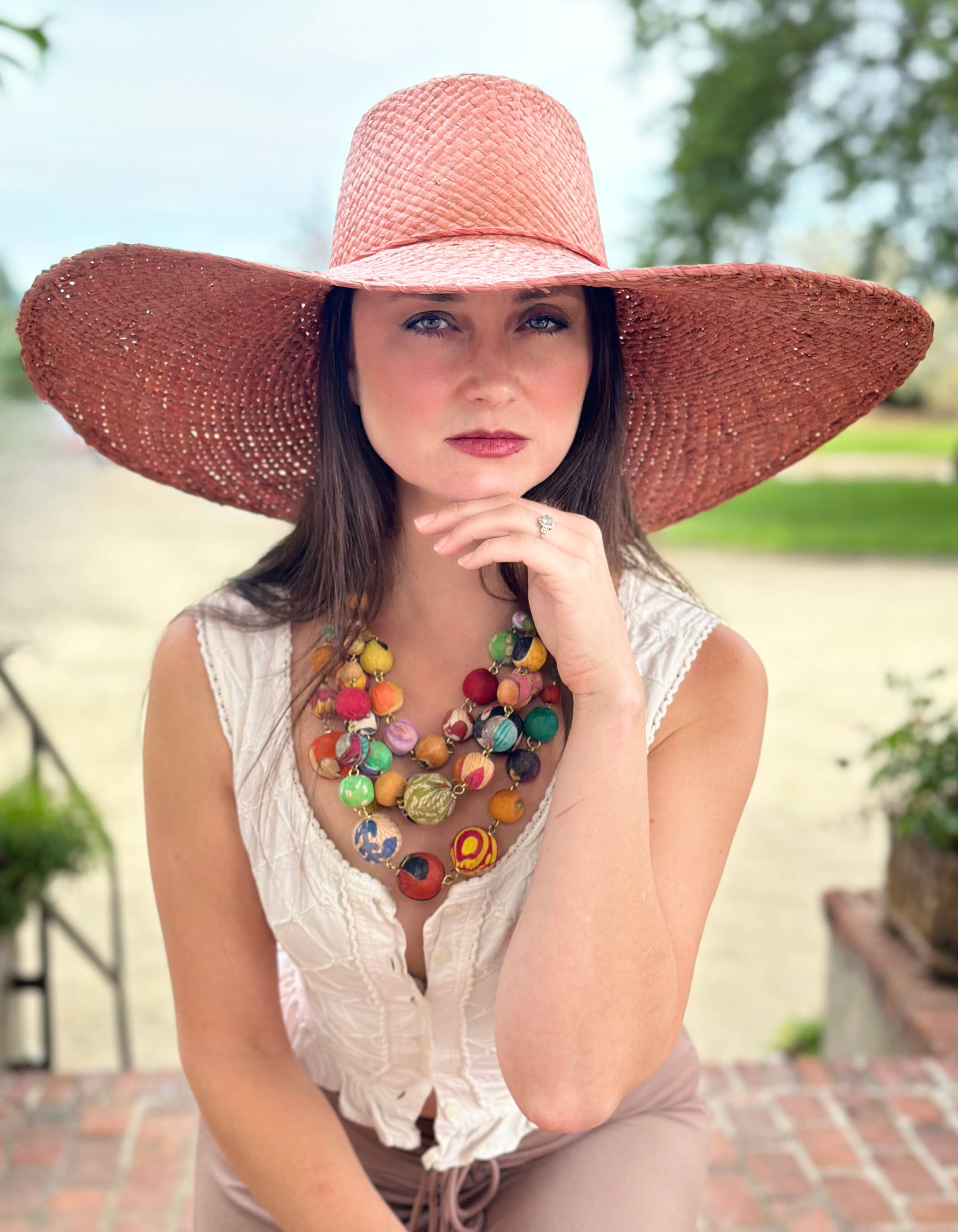 Shebobo - Wholesale Straw Hat - Women's - Natasha 7" Wide Brim Woven Straw Sun Hats17