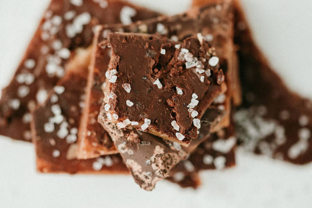 Tasty Good Toffee, LLC - Wholesale Toffee - Dark Chocolate Sea Salt Toffee2