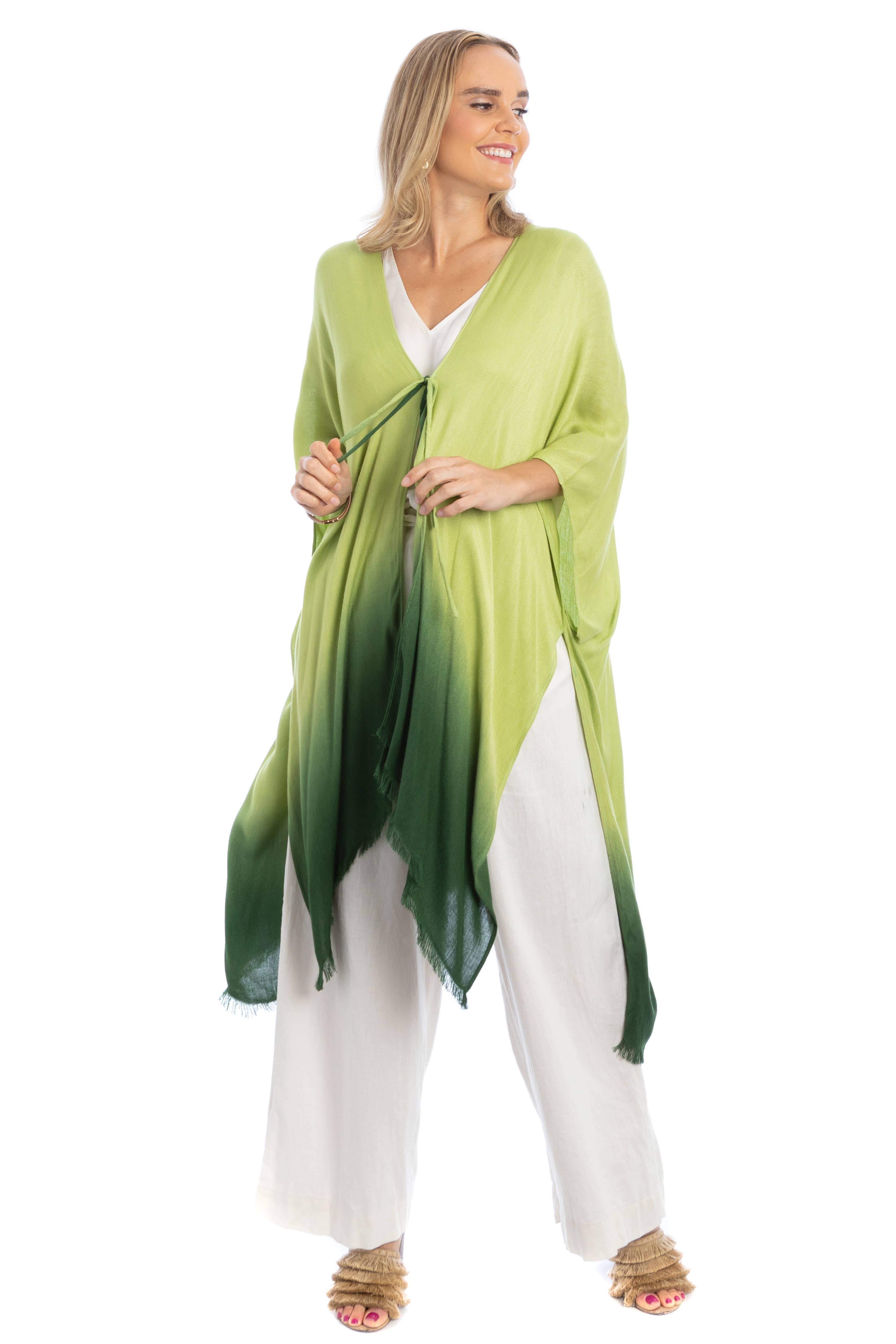 SAACHI - Wholesale Kimono - Women's - Ombre Tie Cover Up Kimono4