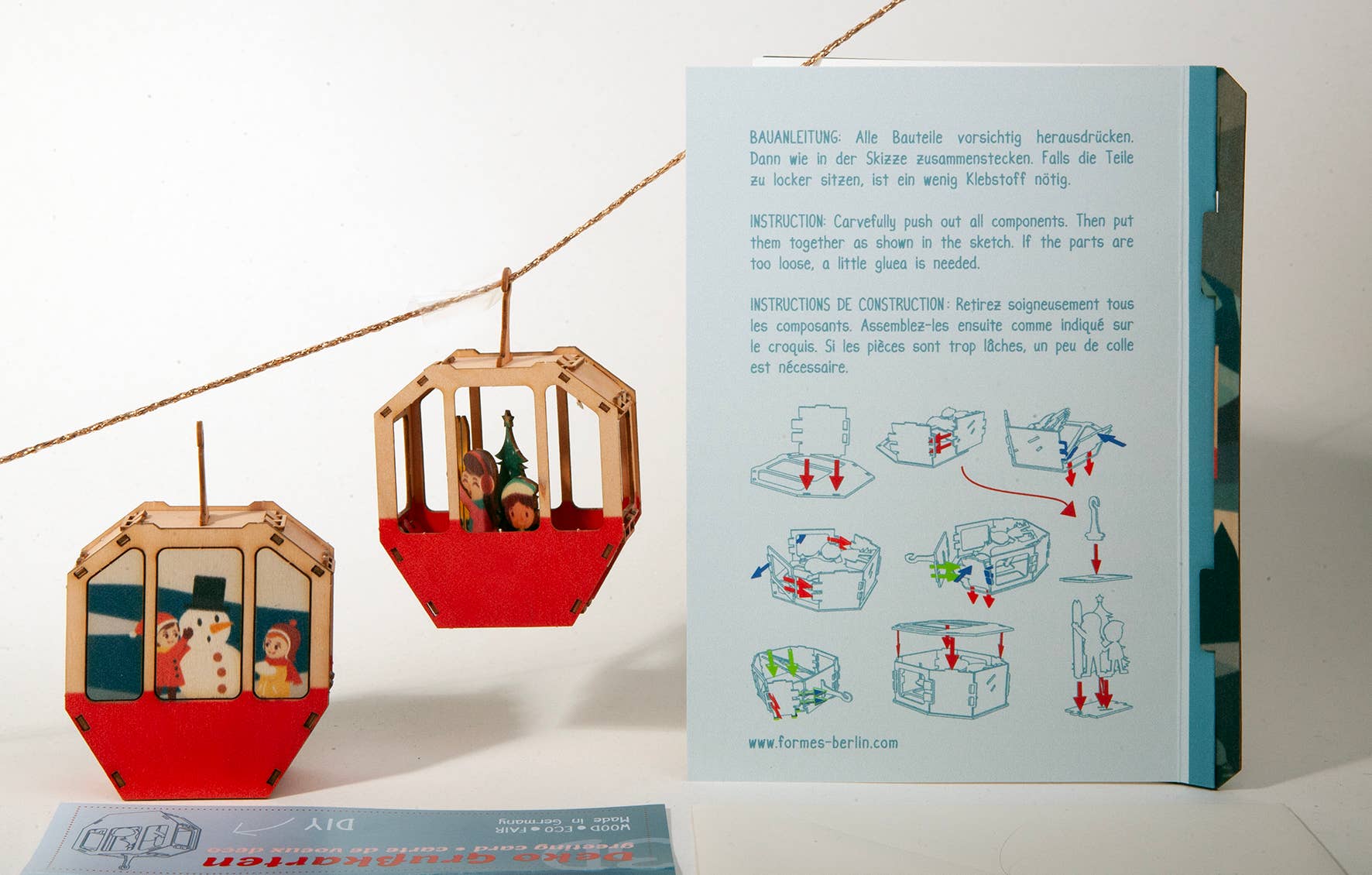 Formes Berlin GbR - Wholesale Christmas Decoration - Gondola 3D decorative greeting card (copy)3