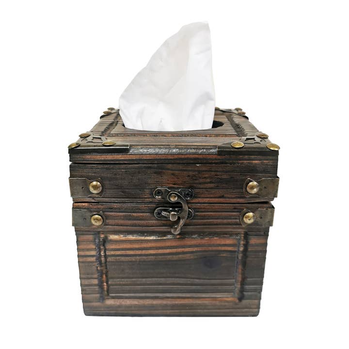 Solid Wood Square Tissue Box for wholesale by Boxman