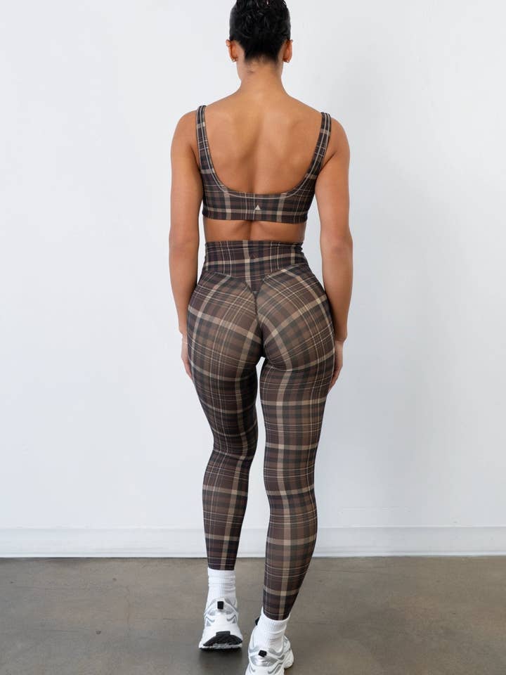 Vitality - Wholesale Athletic Pants - Women's - Cloud II™ Pant - Espresso Plaid3