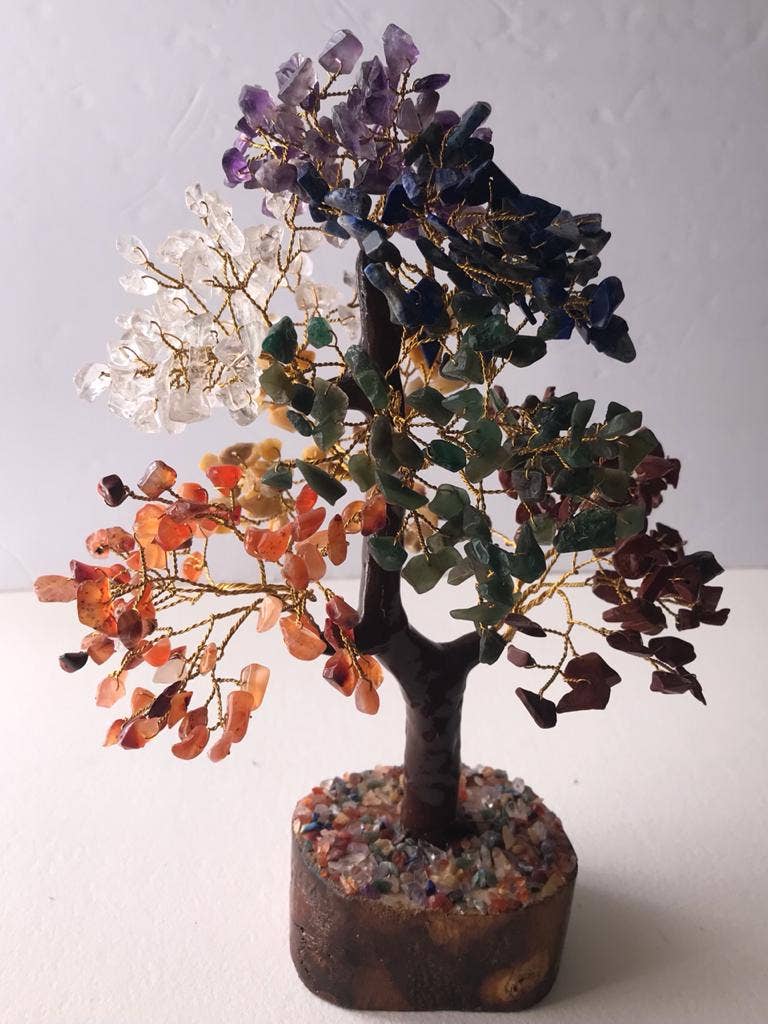jiomind - Venta al por mayor Artículo decorativo de mesa - Bonsái de cristal o piedra preciosa de los siete chakras (árbol de 500 astillas)6