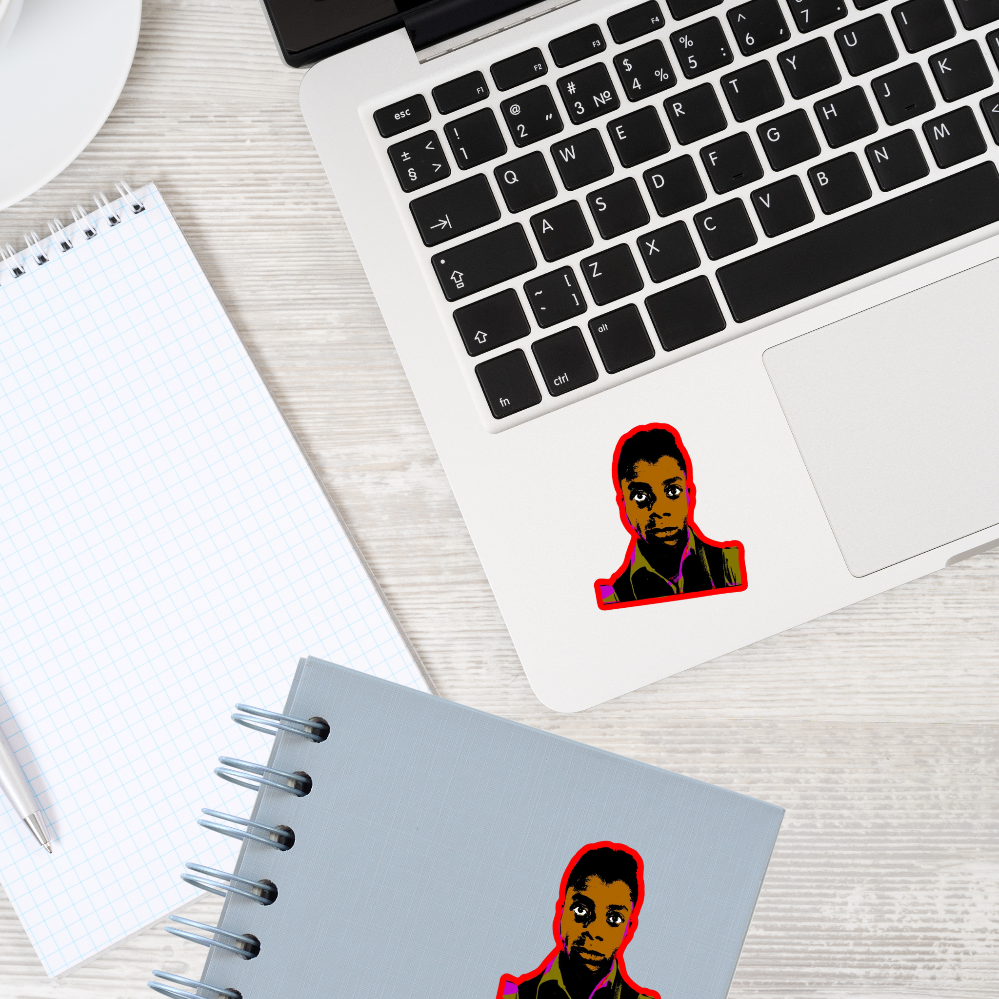 CheerNotes Greeting Cards & Stationery - Wholesale Sticker - Jimmy | Stickers | Young Baldwin Pop Art |  Black Literary 3
