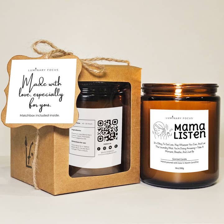 Encouragement Soy Candle for Moms - Self-Care Reminder for wholesale by Luminary Focus