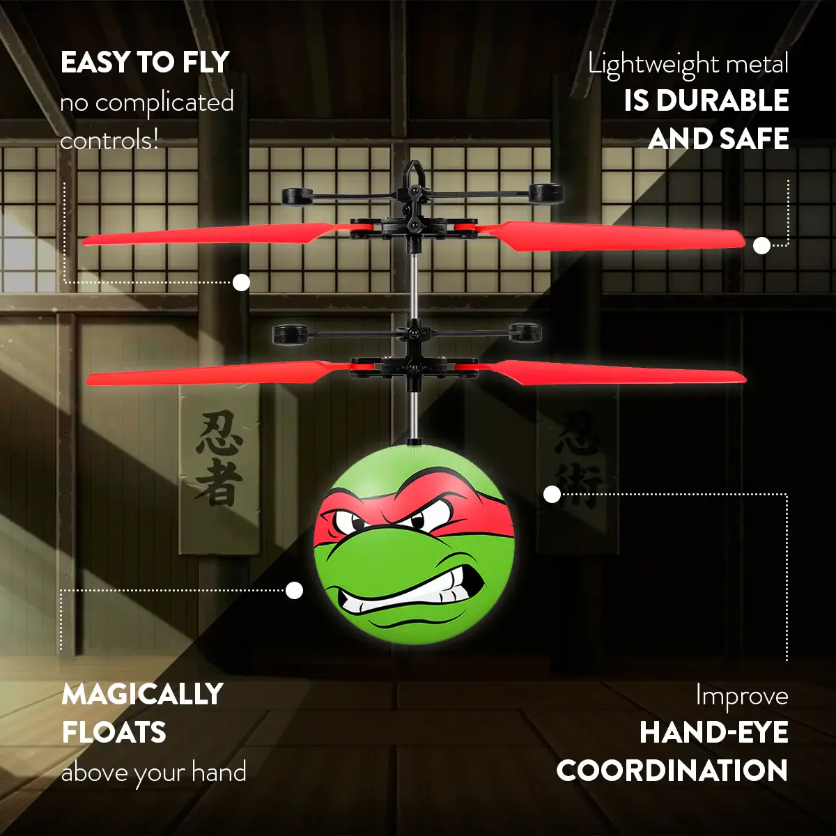 World Tech Toys - Wholesale Toy Plane - Kids - Nickelodeon TMNT Raphael UFO Ball  Helicopter1