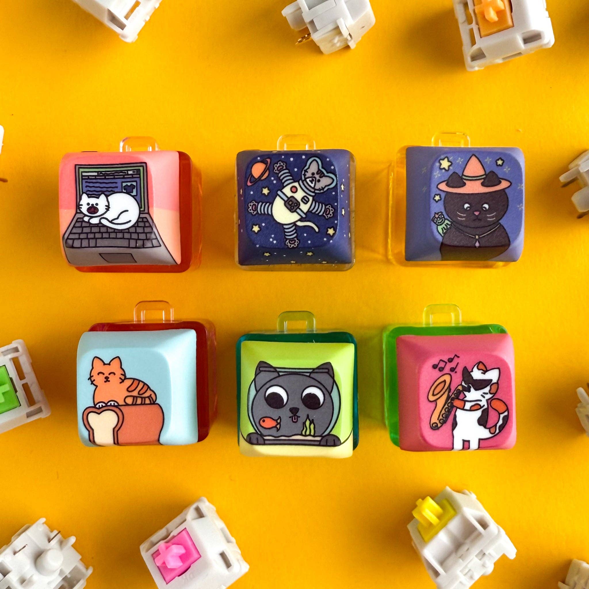 Kitty With A Cupcake - Wholesale Keychain - Unisex - Clicky Cats Fidget Keychain - Blind Bag2