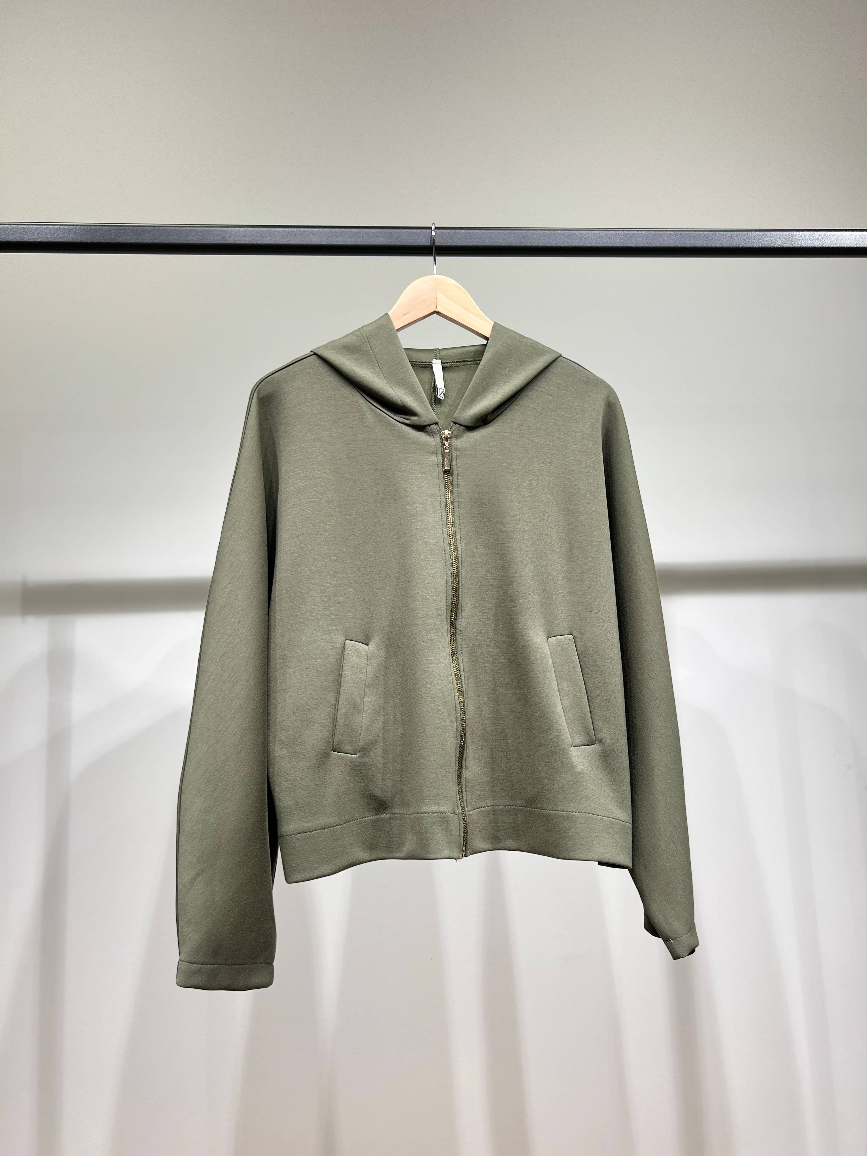 L'Emotion - Vente Sweat à capuche – femme - Sweat à Capuche Zippé Chiné Stretch Poches à Découdre0