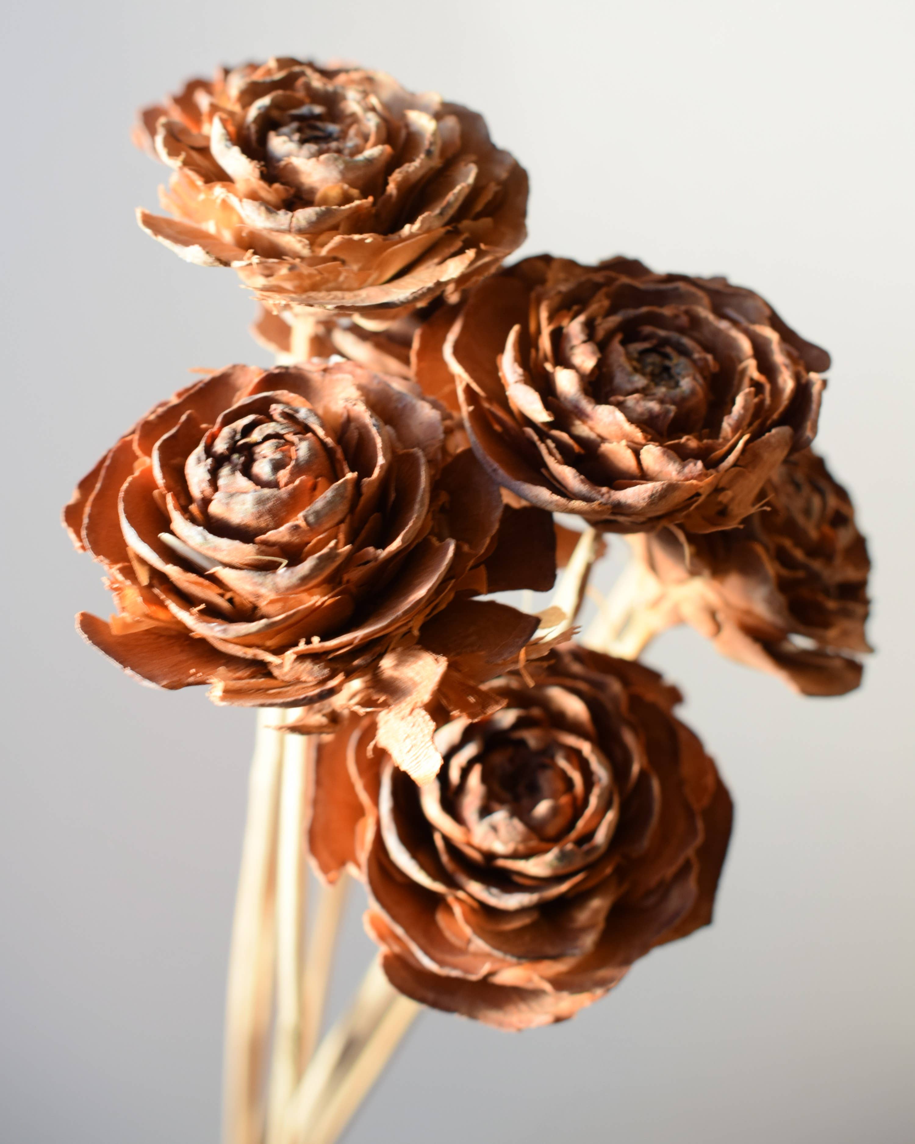 Daisy Gifts Ltd – wholesale Artificial flowers – Cedar Rose Pick Bunch of 9 Woodrose Stems3