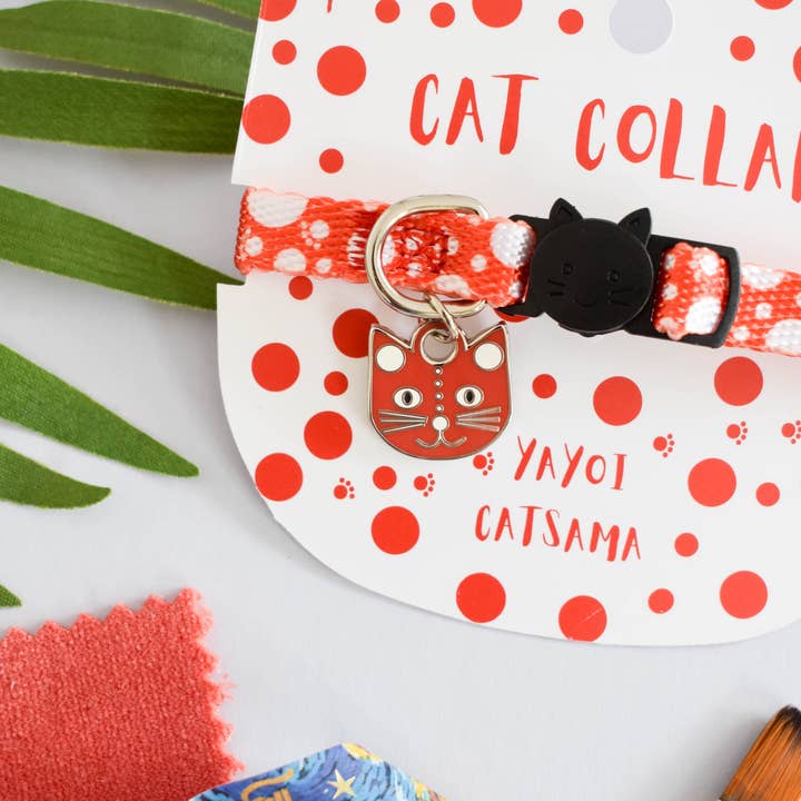 Niaski - Feline Fine Art (USA DUTIES PAID) β wholesale Pet collar β Cat β Yayoi Catsama Artist Cat Collar1