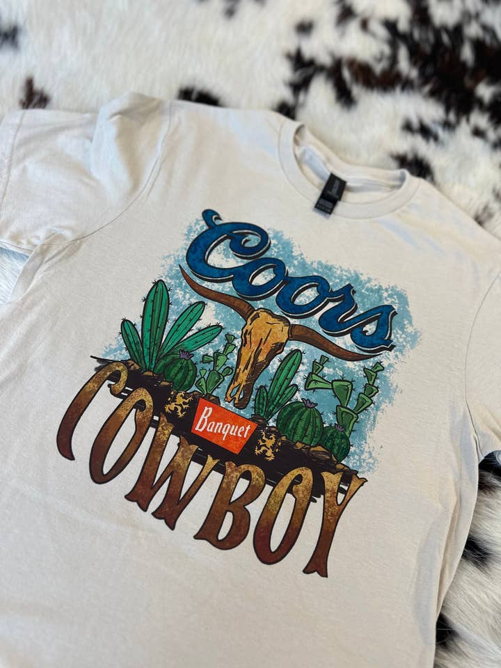 Coors Cowboys Tee for wholesale by Twisted Iron Wholesale