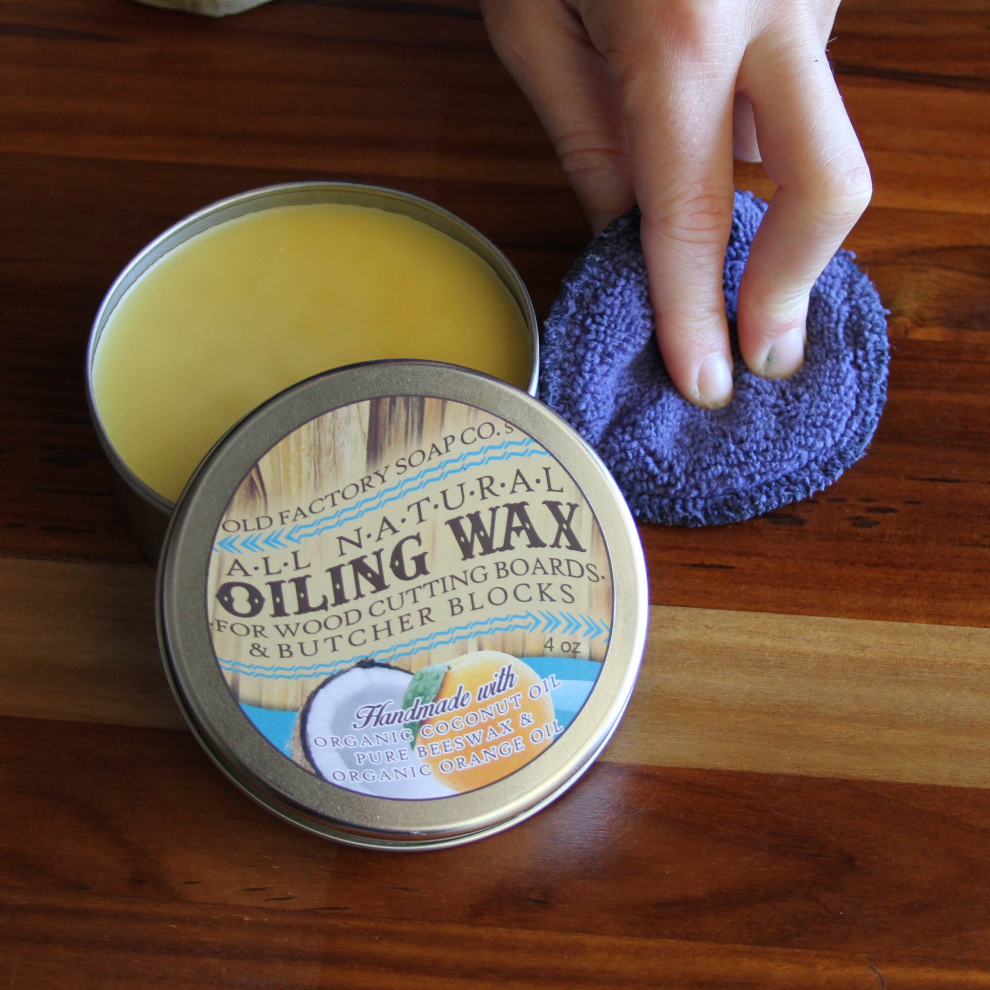 Old Factory Soap + Parousia Perfumes - Wholesale Cutting Board - Cutting Board and Wood Wax Tin - Private Label YOUR LOGO3