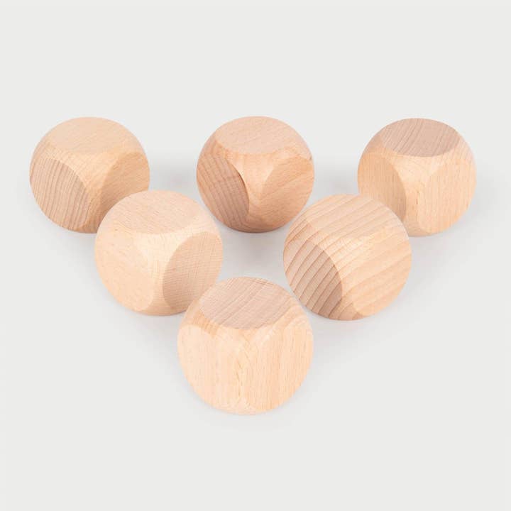 Commotion (Europe) BV - Wholesale Wood Toy - Kids - Natural Wooden Cubes (40Mm) - Pk6