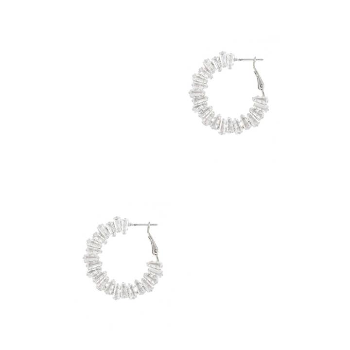 anbfashion – wholesale Hoop-örhängen – Strass Baguete Hoop Örhänge 73