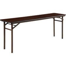 Everyday Supply Co - Wholesale Side Table - Lorell Economy Folding Banquet Table, 72x18, Mahogany