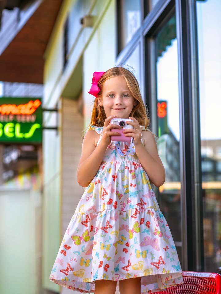 Minna - Wholesale Dress - Kids - Tiered Twirl Dress - Butterfly Ballet Petal Pastels16