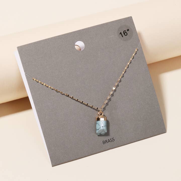 Anarchy Street - Wholesale Pendant/Charm Necklace - Natural Stone Pendant Necklace