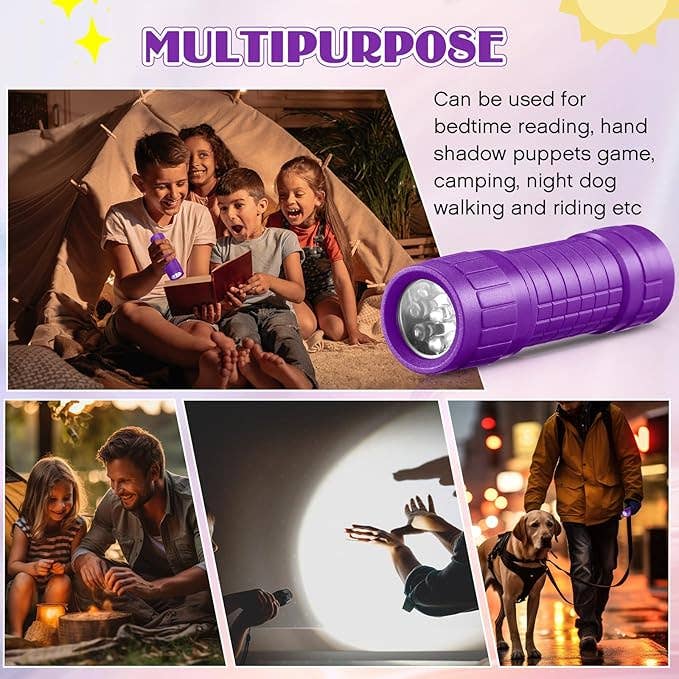 Crover - Wholesale Flashlight - Compact LED Handheld Flashlight– 4in 9-LED Purple Torch5