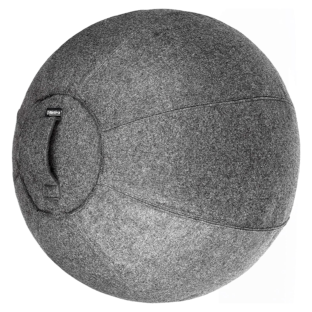 Bintiva – wholesale Fitness equipment – Luxurious Covered 65cm Stability Ball - For Ergonomic Seating, Therapy, and Exercise5