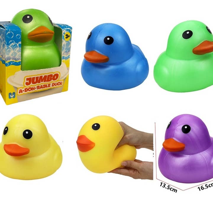 Jumbo a"Doh"rable Duck - 6.5" - Assorted Colors for wholesale by Handee Products