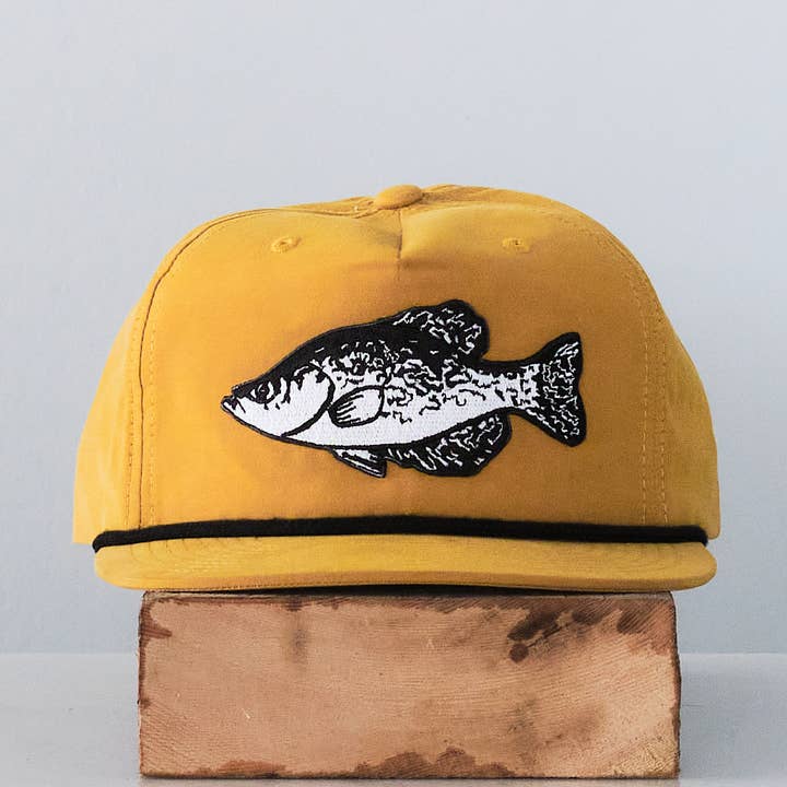 Crappie Patch Snap Back Cap, Black Senf für den Großhandel von Vital Industries