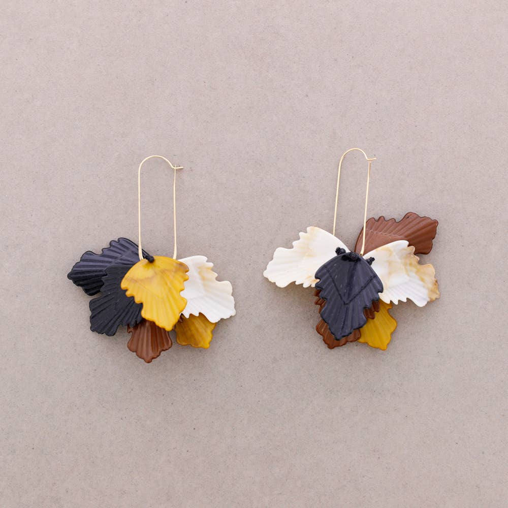 Sonata - Wholesale Kliksieraden - Oorringen Bladeren Hars8