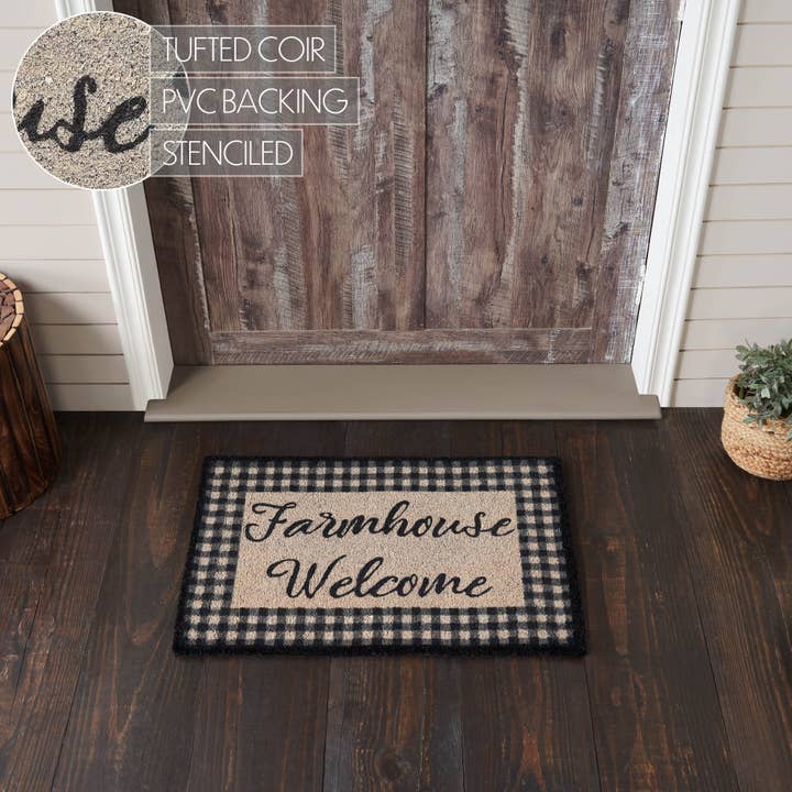 VHC Brands - Wholesale Door Mat - Finders Keepers Farmhouse Welcome Coir Rug Rect 20x30